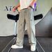 Men's Clothing Embroidered Washed Straight Leg Jeans Men Women Retro Loose Wide Leg Floor Length Pants_mkmklike.com