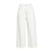 Women's Linen-Blend Jeans Wide Leg Cropped Pants - High Waist Straight Denim Pants For Summer, Comfortable & Breathable Casual Trousers_mkmklike.com