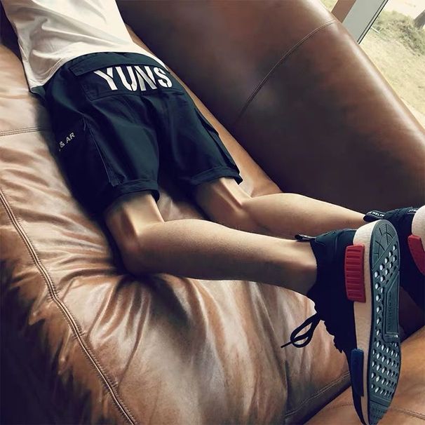 2021 Summer New Washed Hole Small Straight Cowboy Shorts For Men's Slim Fit Youth Versatile 5/4 Pants Trend_mkmklike.com