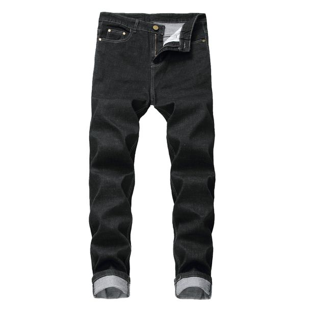 Men's Relaxed Fit Light Blue Hip Hop Jeans - Cotton Blend Straight Leg Streetwear Pants For Skateboarding & Casual Wear_mkmklike.com