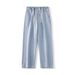 High Street Loose Fit Jeans – Vintage Washed Straight Wide Leg Denim (Dark Blue/Medium Blue/Black)_mkmklike.com