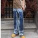 Men’s Vintage Workwear Jeans – Loose-Fit Straight-Leg Denim Pants For Streetwear & Urban Style, Retro High-Waisted Casual Trousers_mkmklike.com