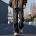 American Retro Jeans Men's Spring And Autumn High Street Old Loose Wide-leg Pants Trendy Brand Casual Straight Tooling Trousers_mkmklike.com