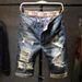 Men's Trendy Ripped Denim Shorts | Edgy Destroyed 5-Inch Inseam Streetwear Cargo Shorts For Summer_mkmklike.com