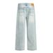 Washed Light Color Jeans Punk Street Style Loose Straight Long Men's Distressed Casual Wide Leg Pants_mkmklike.com