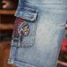 Men's Trendy Brand Multi Pocket Cargo Denim Shorts Embroidered Loose Straight Leg 5 Point Mid Length Plus Size_mkmklike.com