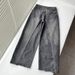 Women's Clothing New Retro Washed Slimming Reversible Deconstructed Denim Banana Pants Two Piece Denim Wide Leg Pants For Women_mkmklike.com