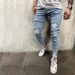 Men's Clothing High Street Men's Slim Fit Skinny Jeans With Scratched Feet Trendy Youth Ripped Mid Waist Jeans Large Size_mkmklike.com