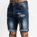 Men's Denim Shorts Trendy Black Slim High Waist Denim Shorts Men_mkmklike.com