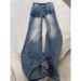 ELLE American Style Simple Flared Low Waist Jeans 2025 New Straight Slimming Floor-Length Design Versatile One Piece_mkmklike.com