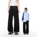 American High Street Style Jeans – Men’s Wide-Leg Loose Fit Denim Pants With Exposed Stitching (Black, S-XL)_mkmklike.com