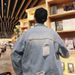 Northfold Distressed Men Japanese Style Spring Autumn Cross-border BF Student Loose Trendy Couple Handsome Denim Jacket_mkmklike.com