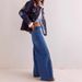 Women's Clothing Fashion Retro Personality Row Split Color Matching Wide Leg Mopping Denim Trousers_mkmklike.com