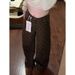 American-style Coffee-colored Floral Straight-leg Jeans For Women, New Spring And Autumn Versatile High-waisted Slimming_mkmklike.com