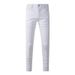 Pure European Style Jeans Trendy High Street Embroidered Ripped Graffiti Slim Fit Skinny Casual Long Pants Men's Clothing_mkmklike.com