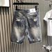 Men's Trendy Ripped Denim Shorts High End Style Five Point mid Length Casual Summer Pants for Teenagers_mkmklike.com