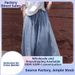 Women's Artistic Retro Wide Leg Jeans Drawstring Casual Loose Fit Long Pants 2025 Cross Border Fashion_mkmklike.com