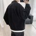 BOY American Style And Autumn Denim For Men, High Street Fashion Brand, Loose Fit Spring Coat, Stylish Black Jacket_mkmklike.com