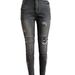 Women's Clothing Fashion Stretch Denim Fabric Women's Skinny Jeans Hole Motorcycle Style Clothing For Formal & Casual For Women_mkmklike.com