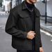 26 European American Cross-Border Autumn And Winter Turn-Down Collar Woolen New Men's Casual Sports Business_mkmklike.com