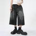 Men's Clothing Summer High Street Profile Wide Leg Drape Seven Point Jeans_mkmklike.com