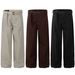 Men's Clothing Trendy Neutral Solid Color Deconstruction Design High End Men's Loose Denim Trousers_mkmklike.com