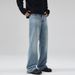 Men's Clothing Light Color Flared Jeans Slim Versatile Mopping Pants_mkmklike.com