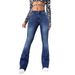 Women's Clothing Washed Jeans Slim Temperament Skinny Trousers_mkmklike.com