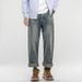 New Spring Jeans Men's Harlan Loose Trendy Brand American Retro Washing Double Craft Medium Waist Large Size Youth Embroidery Knowledge Clothes_mkmklike.com