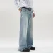 Jeans Men Wide Leg Long Pants Denim Pants Loose Casual Regular Straight Pants ONE Line Splice Button Bag Autumn Winter 2025_mkmklike.com