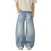 Vintage Washed Baggy Jeans – 80% Cotton Loose Fit Denim Pants With Distressed Details (Unisex Streetwear Style)_mkmklike.com