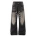 Cleanfit Unisex Vintage Washed Straight Leg Jeans | American High Street Style With Subtle Whiskering_mkmklike.com