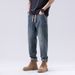 Summer New Heavy Industry Jeans Men's Thin Loose Large Size Jeans Men's Retro American Jeans Men's Fat_mkmklike.com