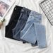 Women's Slim Fit Cropped High Waisted Jeans Korean Style Skinny Pencil Pants Trendy Spring Wear outside New 2026_mkmklike.com