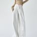White Wide-leg Jeans Women's 2026 New High-waisted Pleated Loose And Thin Hip Drape Mopping Straight Pants_mkmklike.com