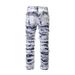 Men's Clothing Hot Selling Pants High Street, Big Damage, Horizontal Washing, Old Fashion Brand, Beggar, Hip Hop, Slim Fit, Elastic Denim Pants_mkmklike.com