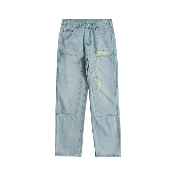 American Style Ditreed Jean For Men And Women, Wahed Vintage Looe Wide-Leg Straight Trendy High Street_mkmklike.com