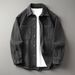 Versatile Washed Denim Shirt Jacket For Men, Retro Loose And Handsome Casual Shirt Jacket Top_mkmklike.com