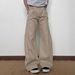 Men's Clothing Korean-Style Deconstructed Patchwork Pleated Wide-Leg Jeans For Men – Loose Fit Casual Trousers With Unique Design_mkmklike.com