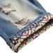 Retro Men's Cropped Jeans Distressed And Ripped Slim Fit Straight Leg mid Rise Trendy Summer Hot Selling Pants_mkmklike.com