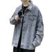 Loom Men's Denim Loose Fit High-End Style Cool European American High Street Fashion Brand Spring And Autumn Ripped Jacket_mkmklike.com