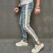Men's Denim Solid Color Slim-Fit Small Foot Stretch Men's Slim-Fit Jeans_mkmklike.com