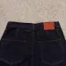 Men's Shorts Fashion Street Styl Harem Jeans COTTON Summer Harajuku Hip Hop Unisex Men Women Casual Loose Pant Dark Blue_mkmklike.com