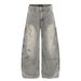 Unisex High-Street Vintage Distressed Denim Jeans Relaxed Fit Straight Leg Deconstructed Details_mkmklike.com