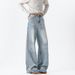 Jeans Men's 2025 Spring New American Vibe Cool And Trendy Brand Washed Loose Straight Leg Casual Pants_mkmklike.com
