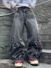 Men's Clothing Men's High-Waisted Straight Leg Jeans Style Washed Distressed Star Patch Loose Fit For Formal & Casual_mkmklike.com