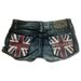 Women's Slim Fit Denim Shorts Trendy National Flag Print Color Block Low Rise Sexy Street Style European American Cross Border 2025_mkmklike.com