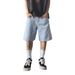 Men's High Street Trendy Retro Denim Shorts Loose Fit Casual Versatile Five Point Summer 2025 Style_mkmklike.com