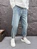 Men's Clothing Men's Straight Leg Jeans Vintage Washed Distressed Loose Fit Wide Leg Pants Autumn Winter High Street Trendy Clothing_mkmklike.com
