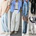 Classic Fashion Straight Leg Jeans Men Four Seasons New Washed Loose Wide Leg Pants Casual And Comfortable Simple Jeans For Men_mkmklike.com